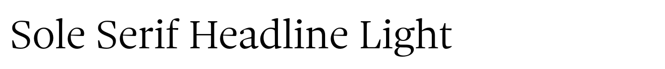Sole Serif Headline Light image
